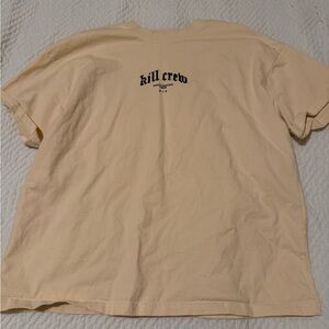Kill Crew Short Sleeve Back Logo Tee - Cream